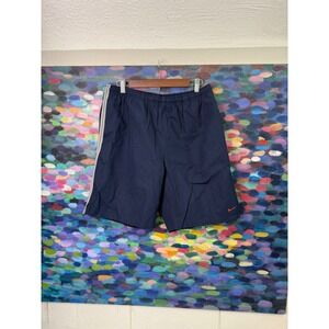 Nike Men Navy Blue Athletic Shorts Side Stripe Casual Sportswear Size Large